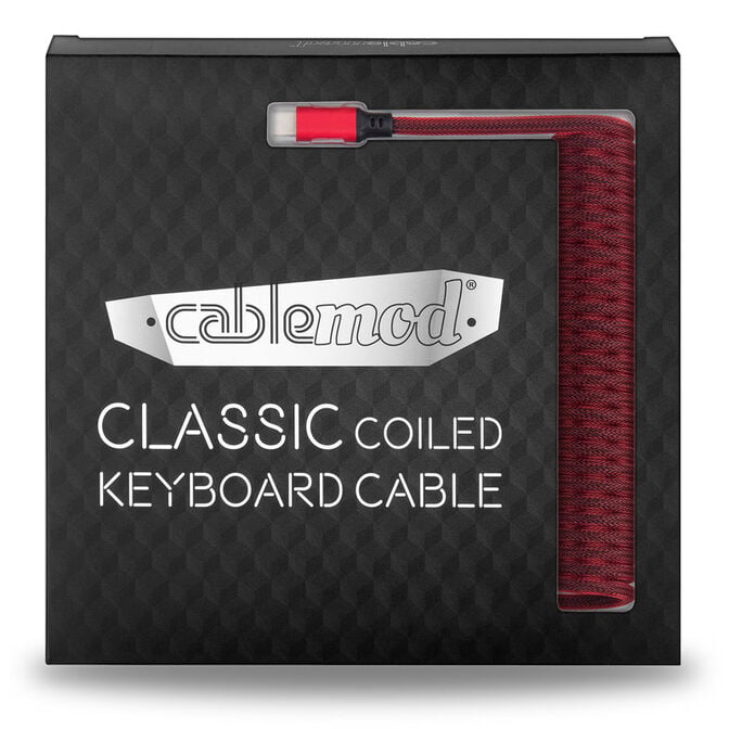 CableMod Classic Coiled Keyboard Cable USB-C to USB Type A, Republic Red - 150cm image number 3