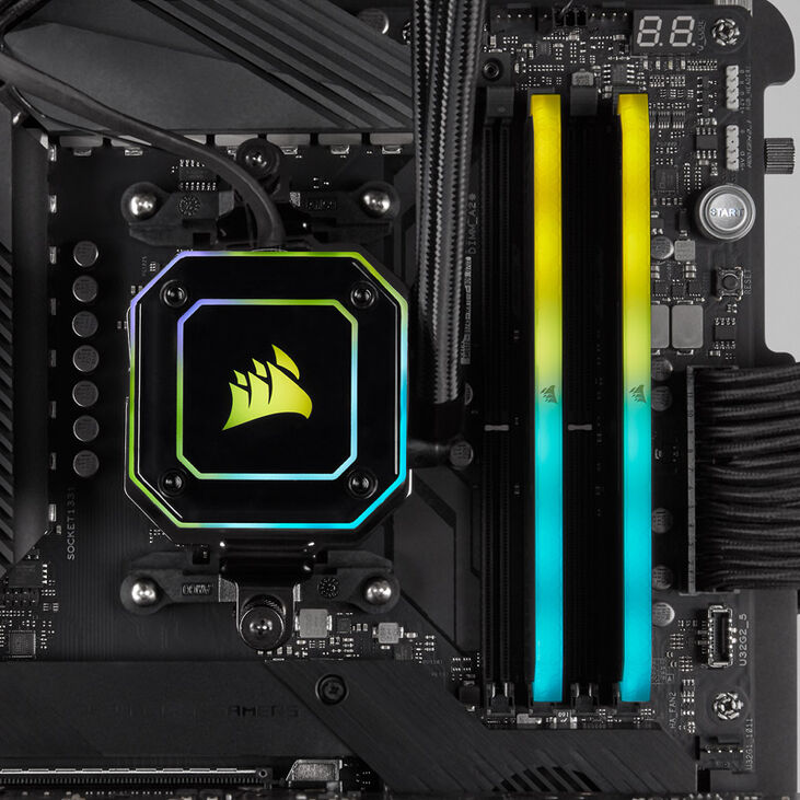 Corsair Vengeance RGB RS DDR4-3200 RAM, CL16, XMP - 64 GB Dual-Kit, schwarz image number 6
