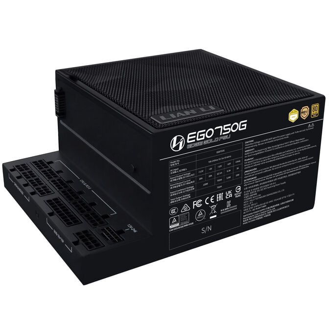 Lian Li EDGE GOLD 750 80 PLUS Gold power supply, PCIe 5.1, ATX 3.1 - 750 Watts, black image number 1