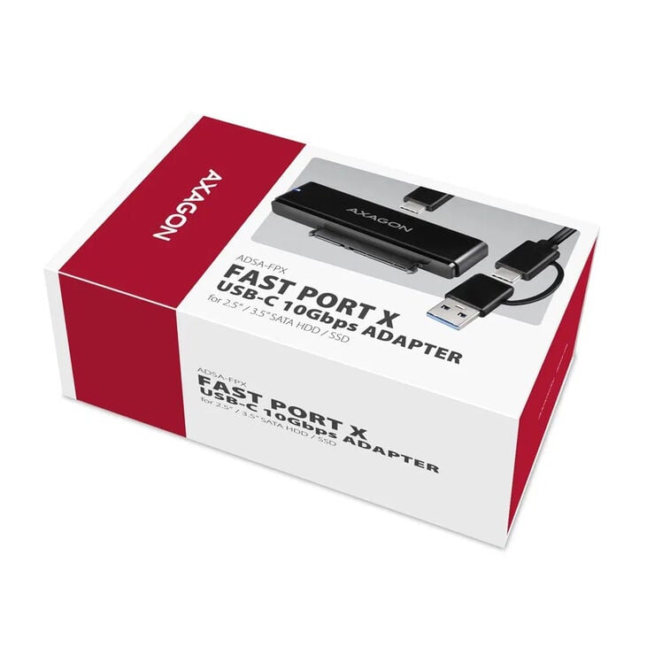 AXAGON ADSA-FPX FastPortX SATA to USB-C 3.1 Adapter - Black image number 6
