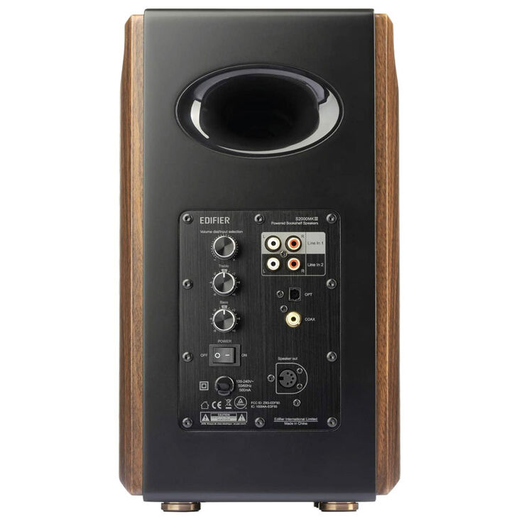 Edifier S2000 MKIII Bluetooth bookshelf speakers (pair) - black/brown image number 2