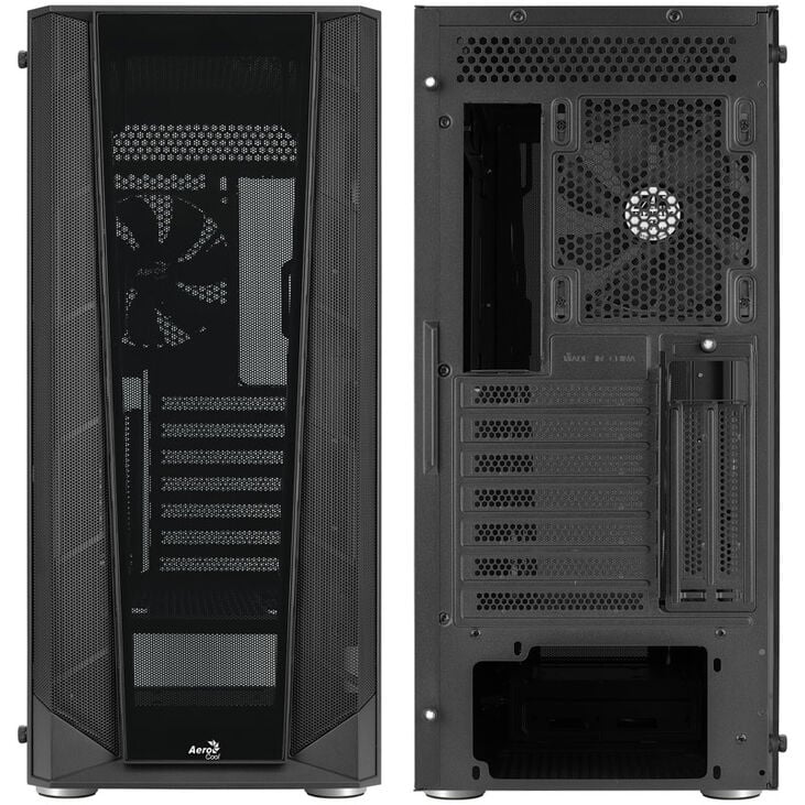Aerocool Prism Midi-Tower, Tempered Glass - schwarz image number 2