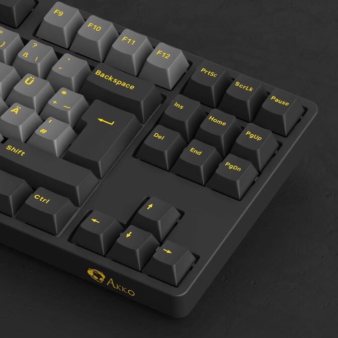 AKKO Black & Gold 5087S Gaming Tastatur, RGB &ndash; Akko V3 Cream Yellow Pro Switches, ISO DE, schwarz & gold image number 10