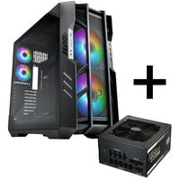 Cooler Master HAF 700 Big-Tower + Cooler Master MWE Gold V2, 80 PLUS Gold Netzteil, modular, PCIe 5.0 - 850 Watt