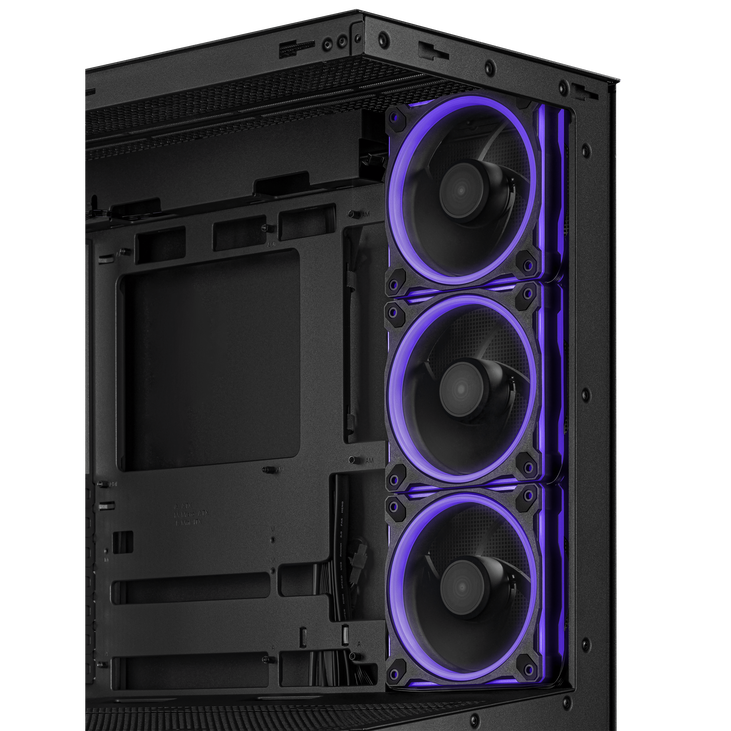 ASUS A31 Plus TG ARGB PC-Gehäuse, Midi-Tower, ATX, Tempered Glass - schwarz image number 7