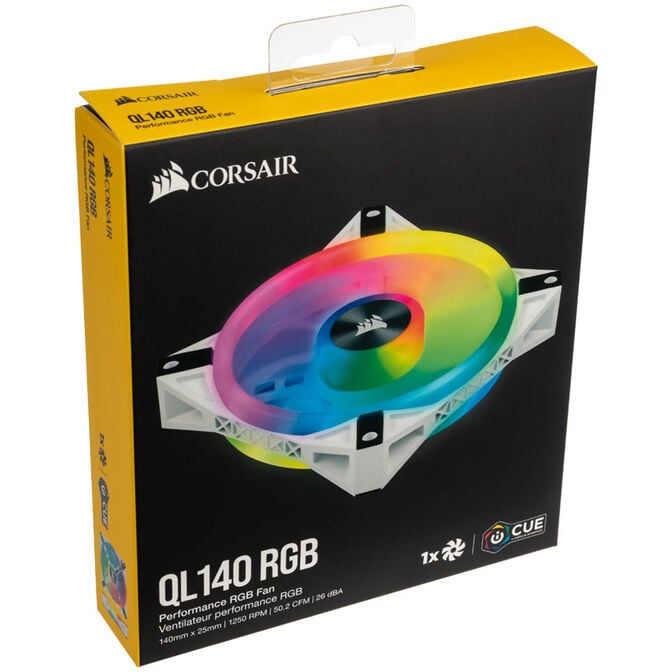 Corsair iCUE QL140 RGB PWM Fan - 140mm, white image number 6