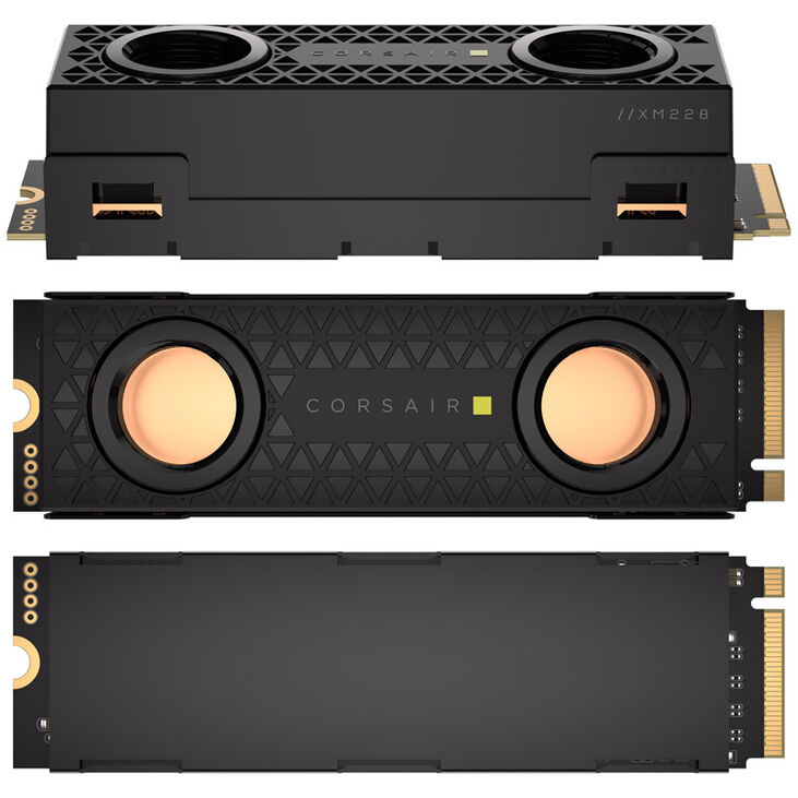 Corsair MP700 Pro Hydro X NVMe SSD, PCIe 5.0 M.2 Type 2280 - 2 TB image number 3