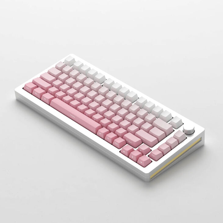 AKKO MonsGeek  M1W SP Pink&White Gaming-Tastatur, Wireless, RGB, V3 Piano Pro Switch - silber, ANSI (US) image number 2