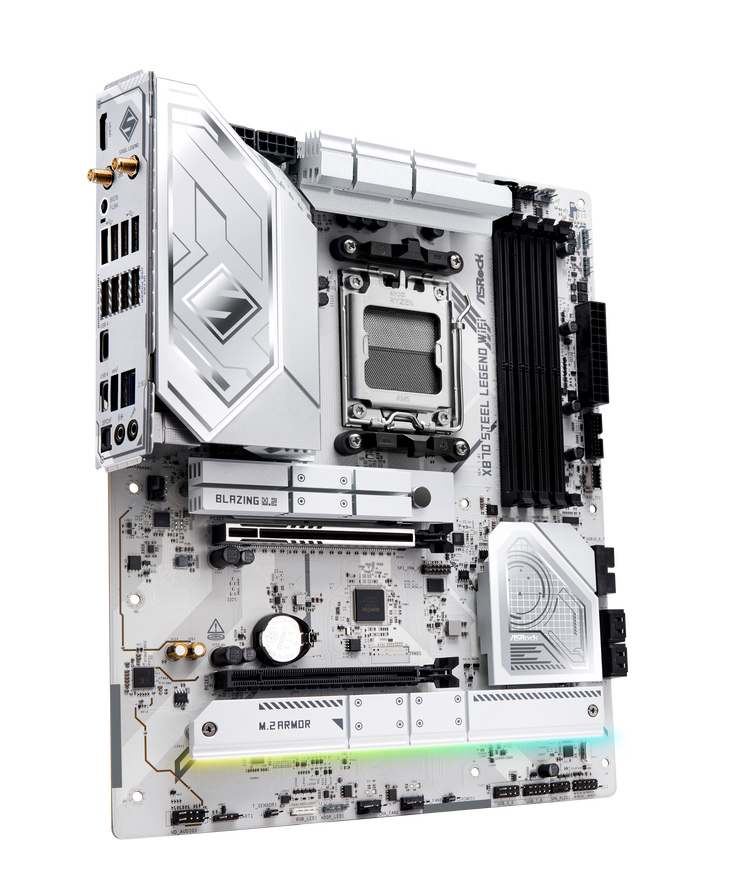 ASRock X870 Steel Legend WiFi Mainboard, Sockel AM5, AMD X870, ATX, DDR5 image number 1
