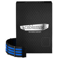 CableMod C-Series Pro ModMesh Sleeved 12V-2x6 12VHPWR Dual StealthSense Cable Kit for Corsair RMi, RMx (Black Label) - black/blue