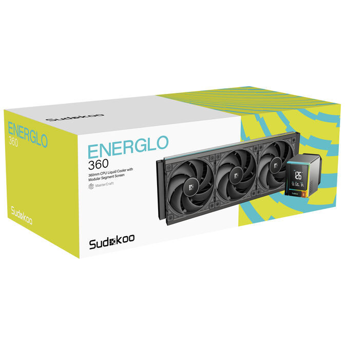 Sudokoo Energlo 360 AiO-Wasserk&uuml;hlung, LCD-Display, ARGB - 360mm, schwarz image number 6