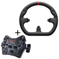 Asetek SimSports Forte GT Button Box - Black Edition + GT Rim - Closed D, Leder - schwarz