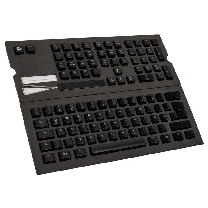 Ducky ABS Keycap Set, Laser-Graviert - ISO-Layout (DE), schwarz image number 0