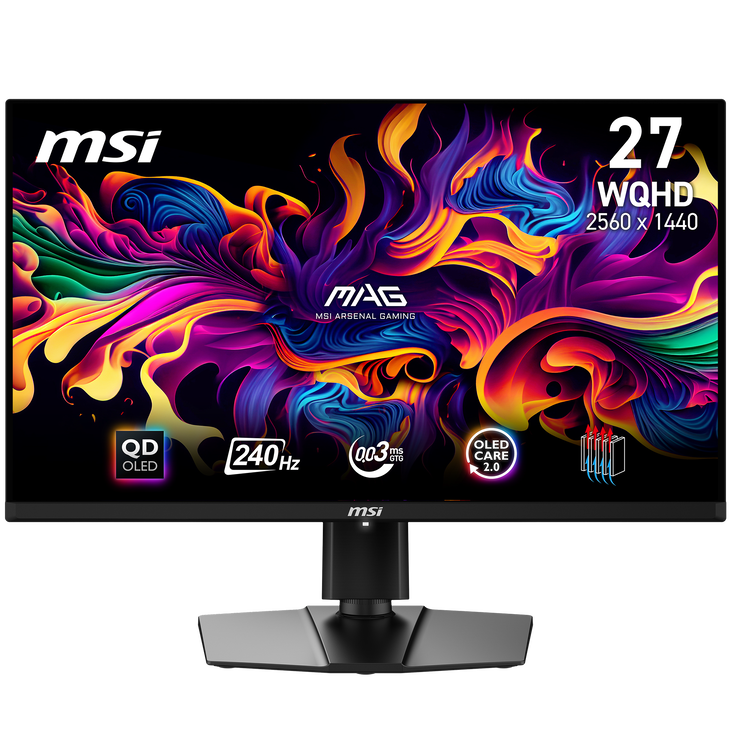 MSI MAG 271QPXDE QD-OLED E2, 27-inch Gaming Monitor, 240Hz, QD-OLED, Adaptive Sync image number 1
