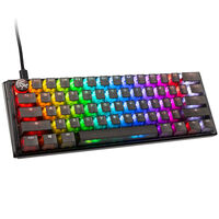 Ducky One 3 Aura Black Mini Gaming Keyboard, RGB LED - MX-Speed-Silver (US)