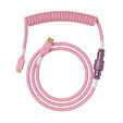 Glorious GMMK Coiled Cable Pixel Pink, Spiral Keyboard Cable, USB-C/USB-A - Pink image number null