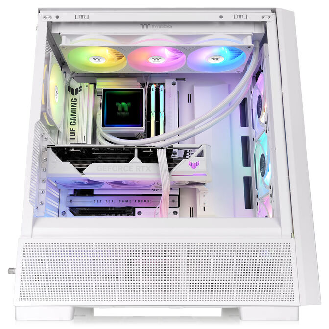Thermaltake S380 TG ARGB PC-Geh&auml;use, Midi-Tower, ATX, Tempered Glass - inklusive 4x 120-mm-L&uuml;fter, wei&szlig; image number 8