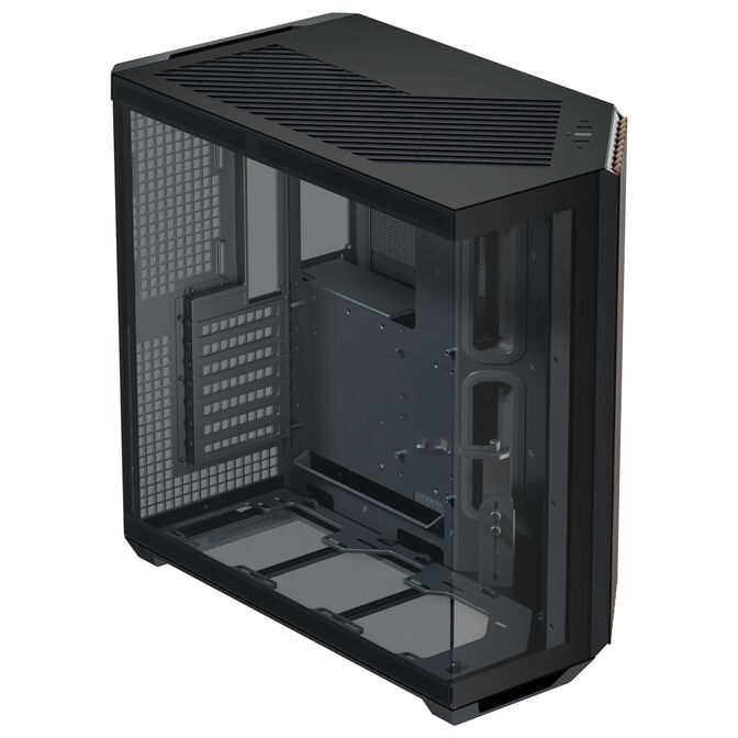 APNX V1 PC Case, Mid Tower, ATX, Tempered Glass &ndash; Wood, Black image number 2