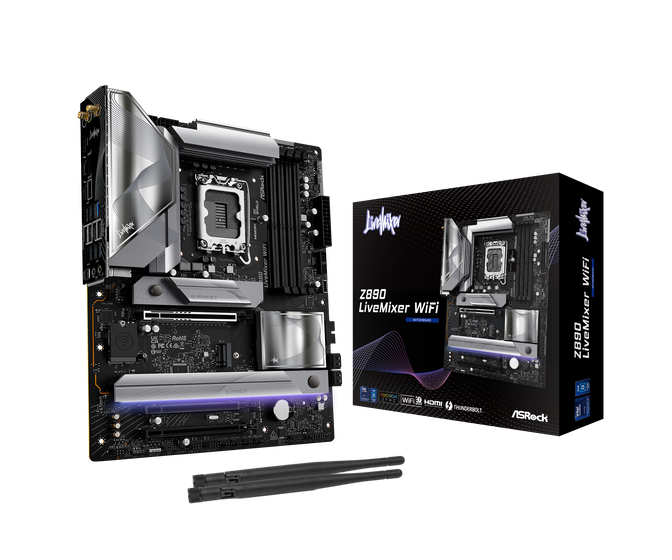 ASRock Z890 LiveMixer WiFi, Intel Z890 motherboard, socket LGA 1851, Intel Z890, ATX, DDR5 image number 0