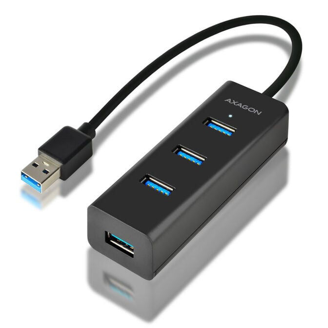 AXAGON HUE-S2B USB-A-Hub, 4x USB 3.0, external power supply - 30 cm image number 0