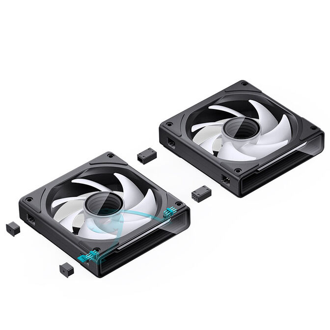 Jonsbo ZK-120B RGB PWM Fan, 120mm, 3-Pack - black image number 9