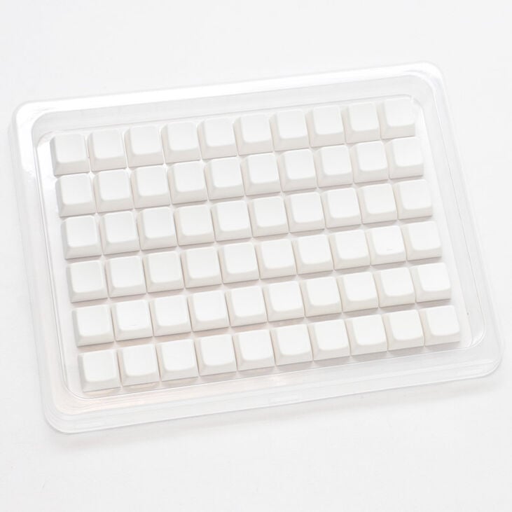 Ducky Blank White PBT Set, MDA Profile - 133 Keycaps, ANSI US Layout, ANSI US Layout image number 2