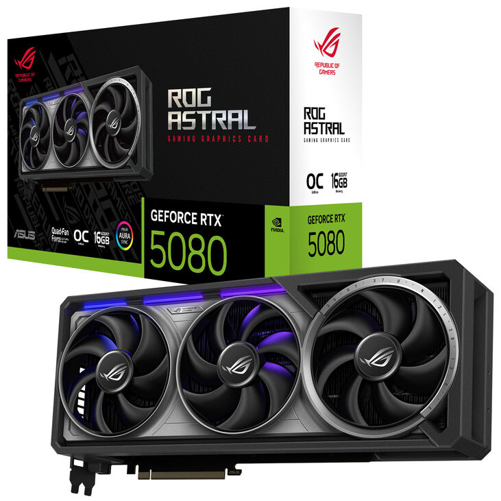ASUS ROG Astral GeForce RTX 5080 OC Edition, 16384 MB GDDR7 image number 0