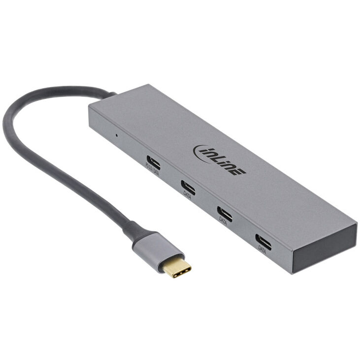 InLine USB-C Hub, USB 3.2, 4x USB Type-C image number 0