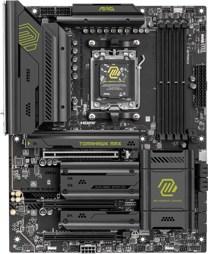 MSI MAG B850 Tomahawk Max WiFi Motherboard, socket AM5, AMD B850, ATX, DDR5 image number 1