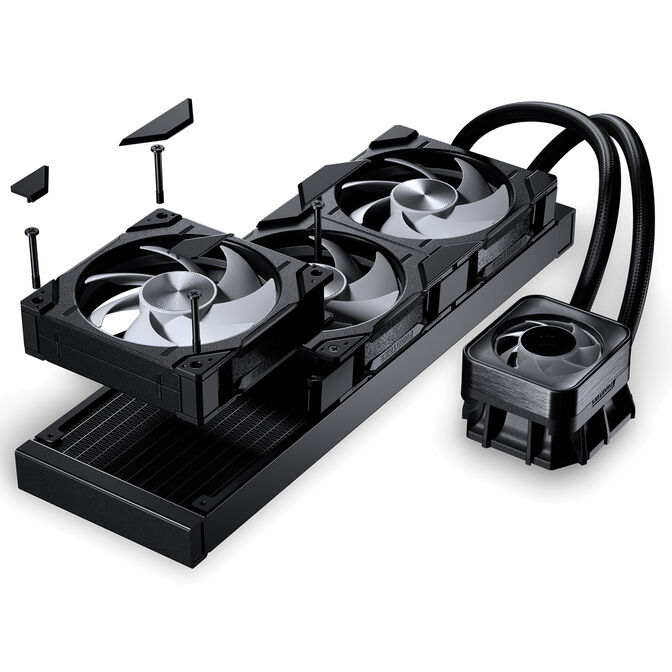 Phanteks GLACIER ONE 360D30 X2 DRGB AiO Water Cooling - 360mm, black image number 8