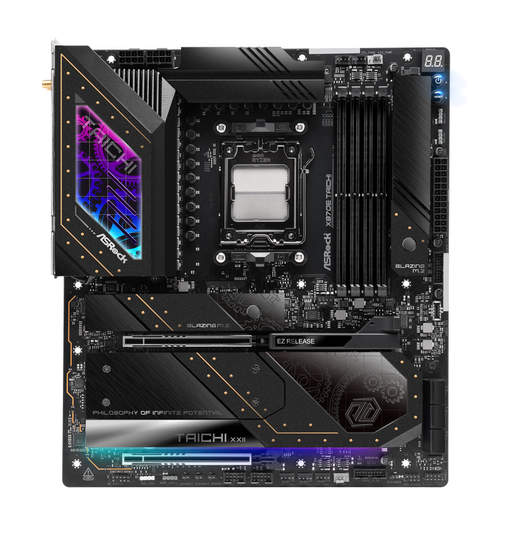 ASRock X870E Taichi motherboard, Socket AM5, AMD X870E, EATX, DDR5 image number 2