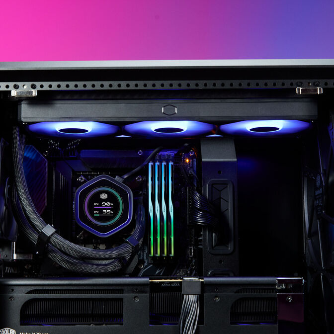 Cooler Master MasterLiquid 360 Atmos 2 LCD ARGB AIO Cooler - black image number 7