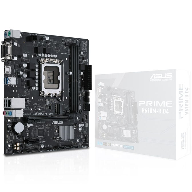 ASUS Prime H610M-R D4-SI, Intel H610 Mainboard, Sockel 1700, DDR4 image number 0
