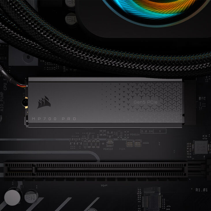Corsair MP700 Pro NVMe SSD, PCIe 5.0 M.2 Type 2280 - 1 TB with heatsink image number 4