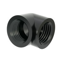 Barrow Adapter 90 Degree G1/4 Inch Female to G1/4 Inch Female - Black