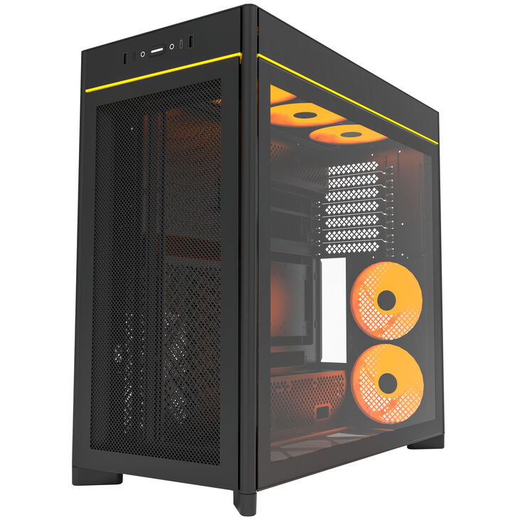 Montech HS01 PRO PC-Gehäuse, Midi-Tower, ATX, aRGB, Tempered Glass - schwarz image number 3