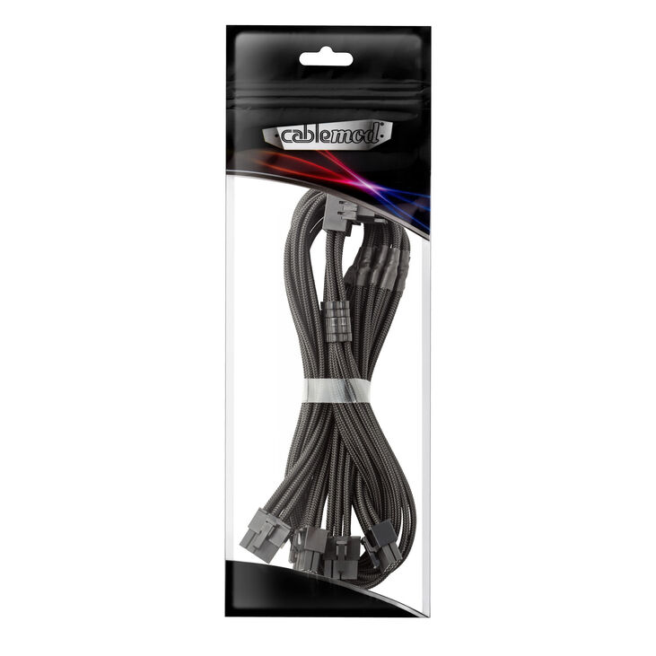 CableMod C-Series Pro Anschlusskabel - Variante A, 90°, 16-Pin zu 4x 8-Pin PCIe, schwarz image number 2