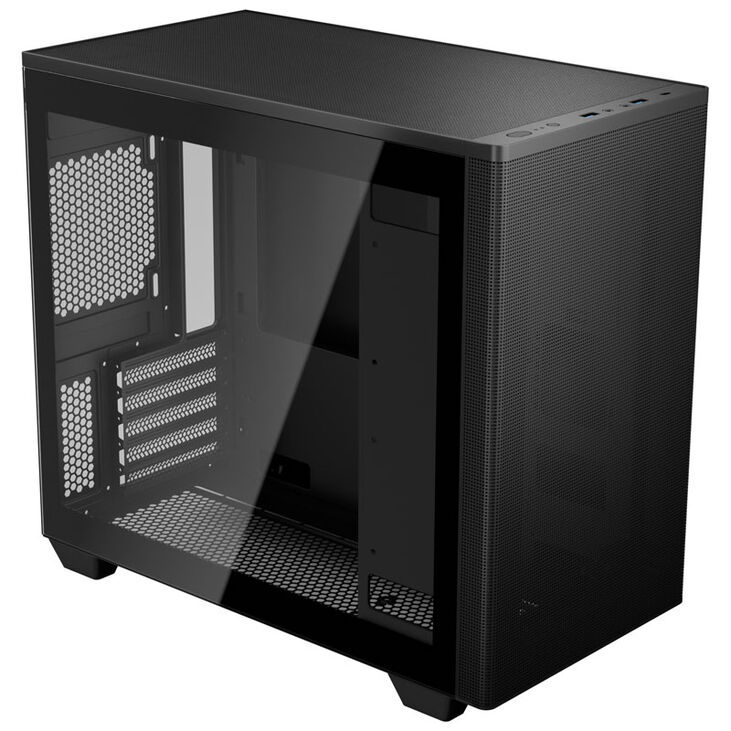 Aerocool Stormfront Mini PC case, Mini Tower, mATX, Tempered Glass - black image number 0