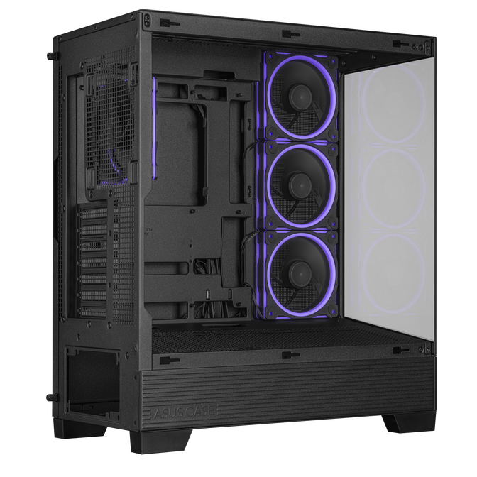 ASUS A31 Plus TG ARGB PC-Geh&auml;use, Midi-Tower, ATX, Tempered Glass - schwarz image number 4