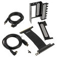 CableMod vertical graphics card holder with PCIe x16 riser cable, 2x DisplayPort - black image number null