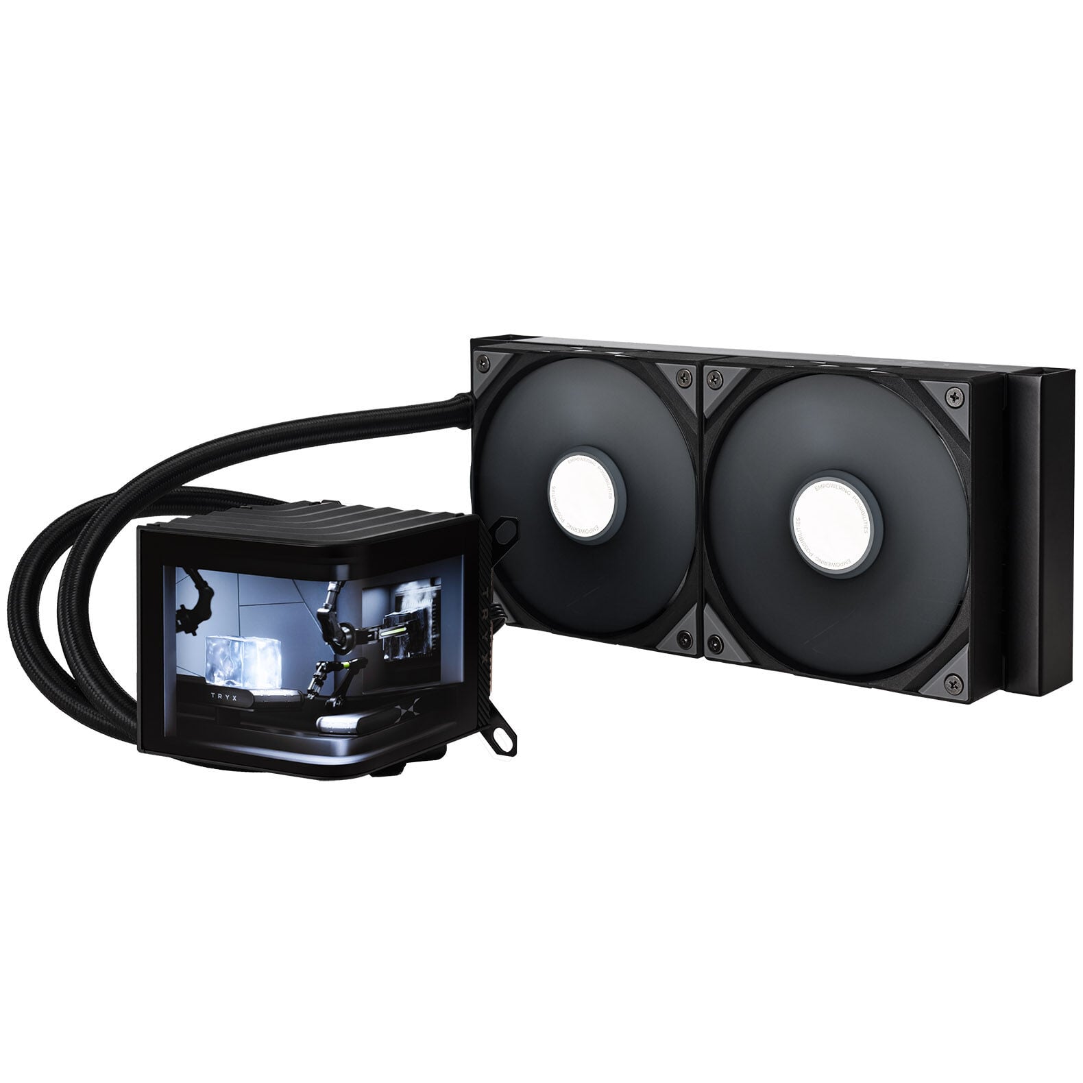 TRYX PANORAMA 280 All-in-One Liquid Cooling, 3D-AMOLED Display &ndash; 240mm, Black