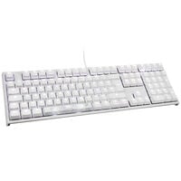Ducky One 2 White Edition PBT Gaming Tastatur, MX-Blue, weiße LED - weiß