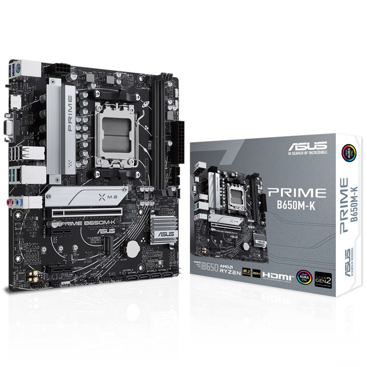 ASUS Prime B650M-K, AMD B650 Mainboard, Sockel AM5, DDR5 image number 0