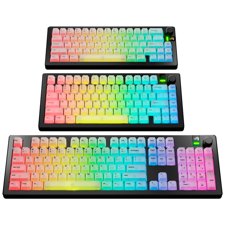 Glorious Polychroma V2 Keycaps, ANSI Layout (US), Polycarbonat, UV-Druck - Transparent image number 6