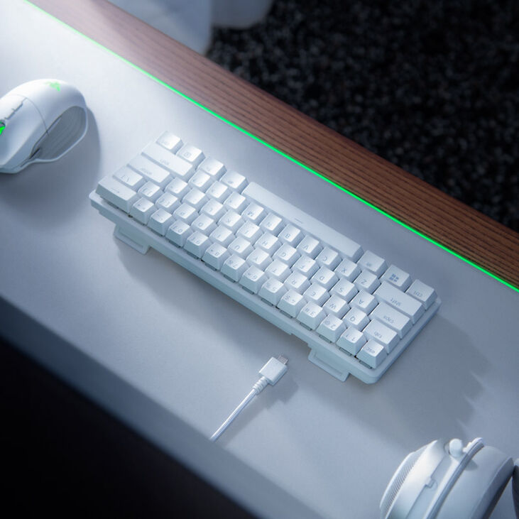Razer Huntsman Mini Mercury Gaming Keyboard, Optical Switches - White, ISO DE image number 5