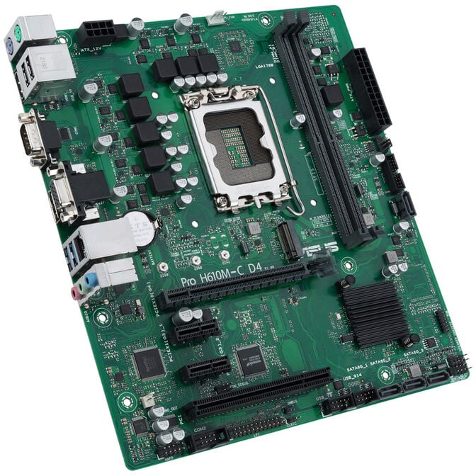 ASUS PRO H610M-C D4-CSM, Intel H610 motherboard, Socket 1700, DDR4 image number 1