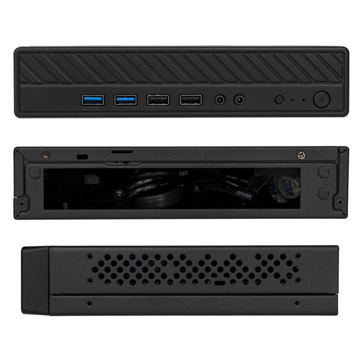 Akasa Cypher MX3 Thin Mini-ITX case, OEM - black image number 3