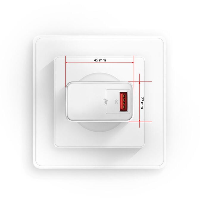 AXAGON ACU-QC19W Charger, 1x QC3.0/AFC/FCP/SMART, 19W - white image number 3