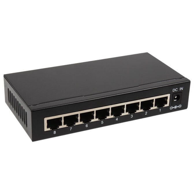 InLine Gigabit Netzwerk Switch 8-Port, 1GBit/s, Desktop, l&uuml;fterlos image number 1