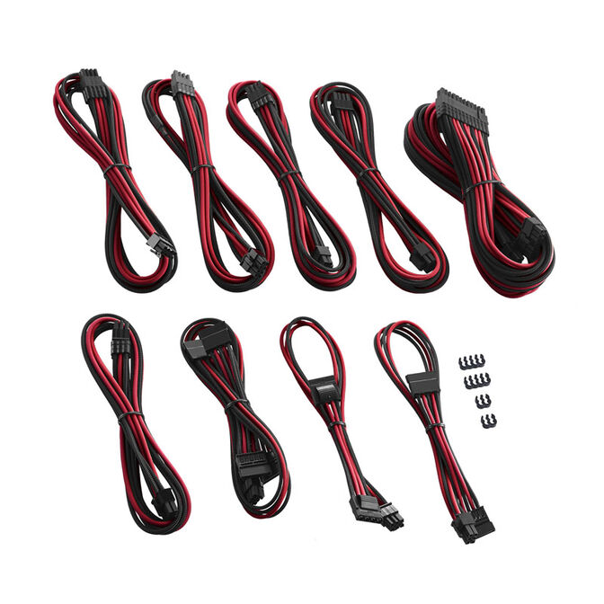 CableMod C-Series PRO ModMesh Cable Kit f&uuml;r Corsair AXi/HXi/RM (Yellow Label) - schwarz/rot image number 1